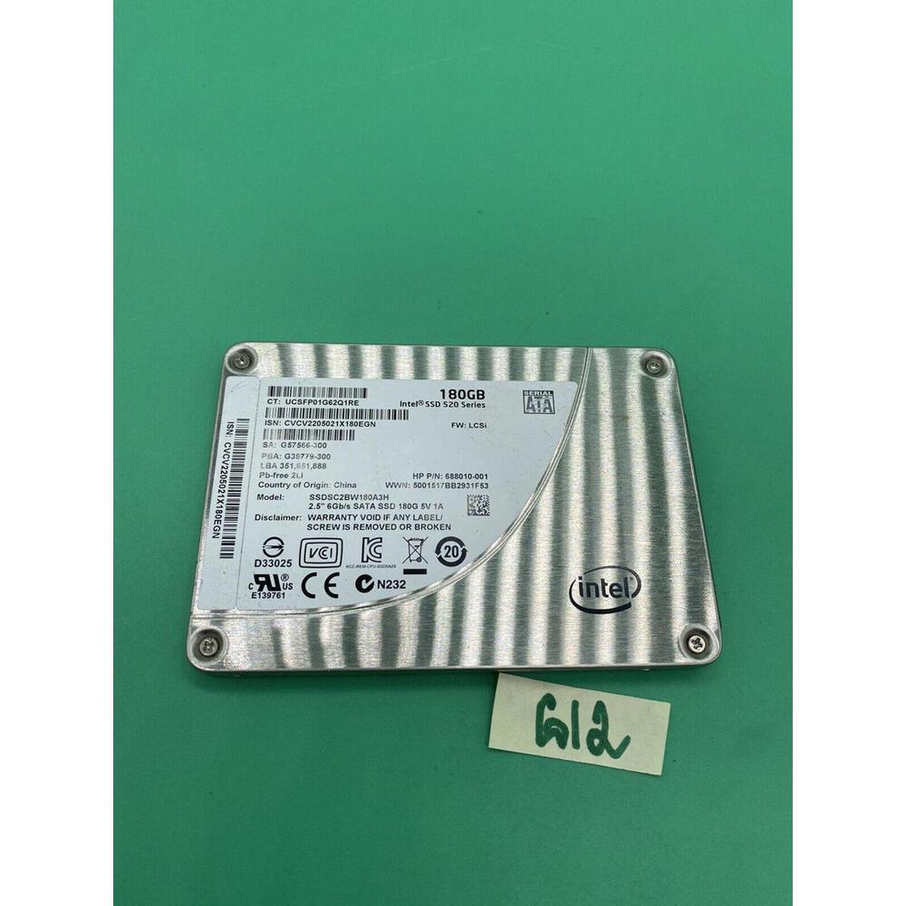 Intel 520 Series 180GB 2.5" SATA SSD Solid State Hard Drive SSDSC2BW180A3H
